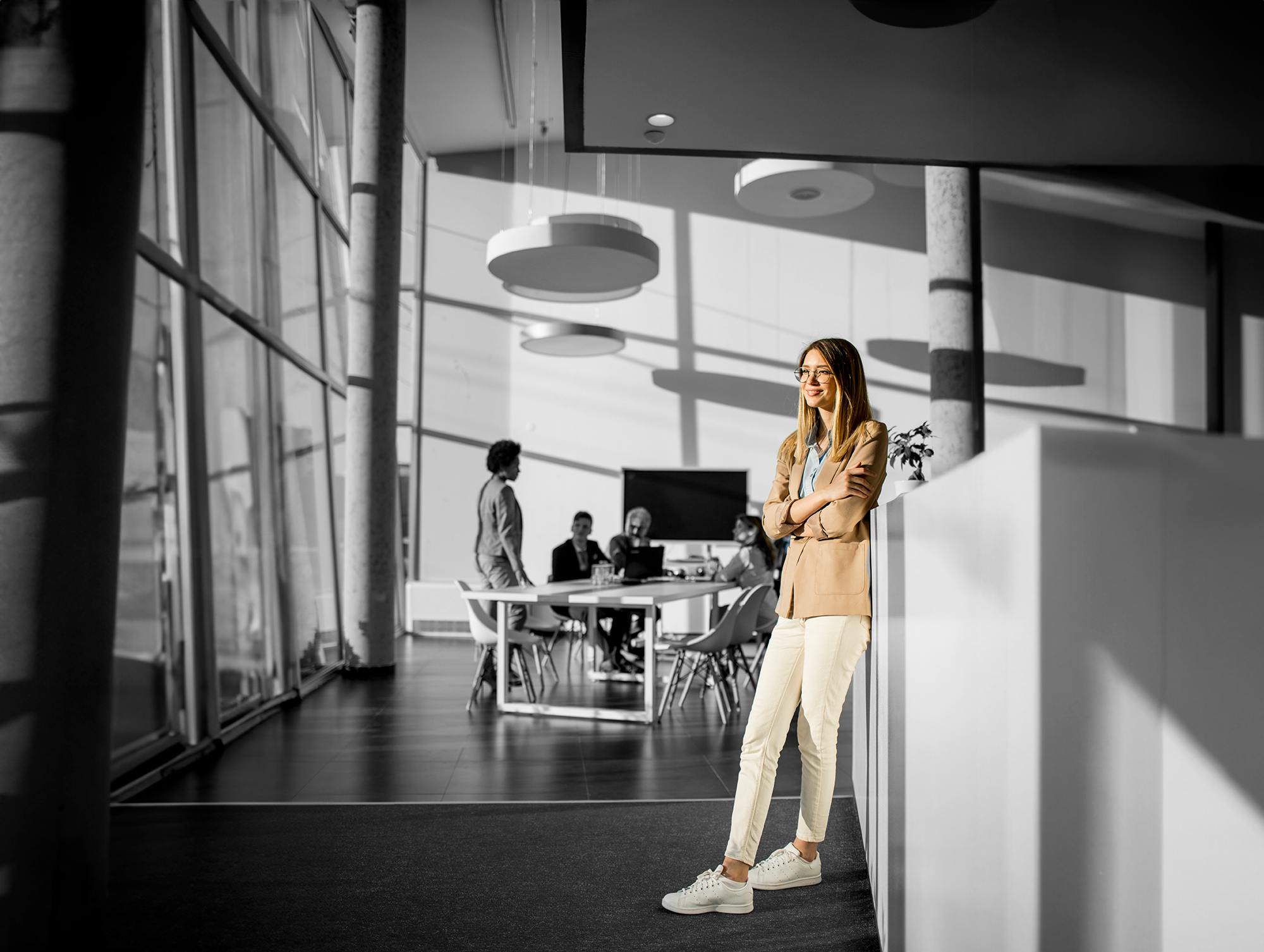 Main Image of woman looking outside - Office space