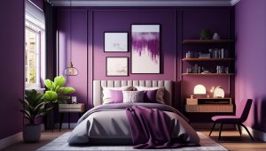Lavander - purple bedroom design