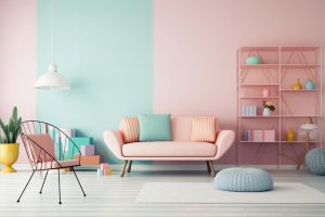 Pastel colors - interior design