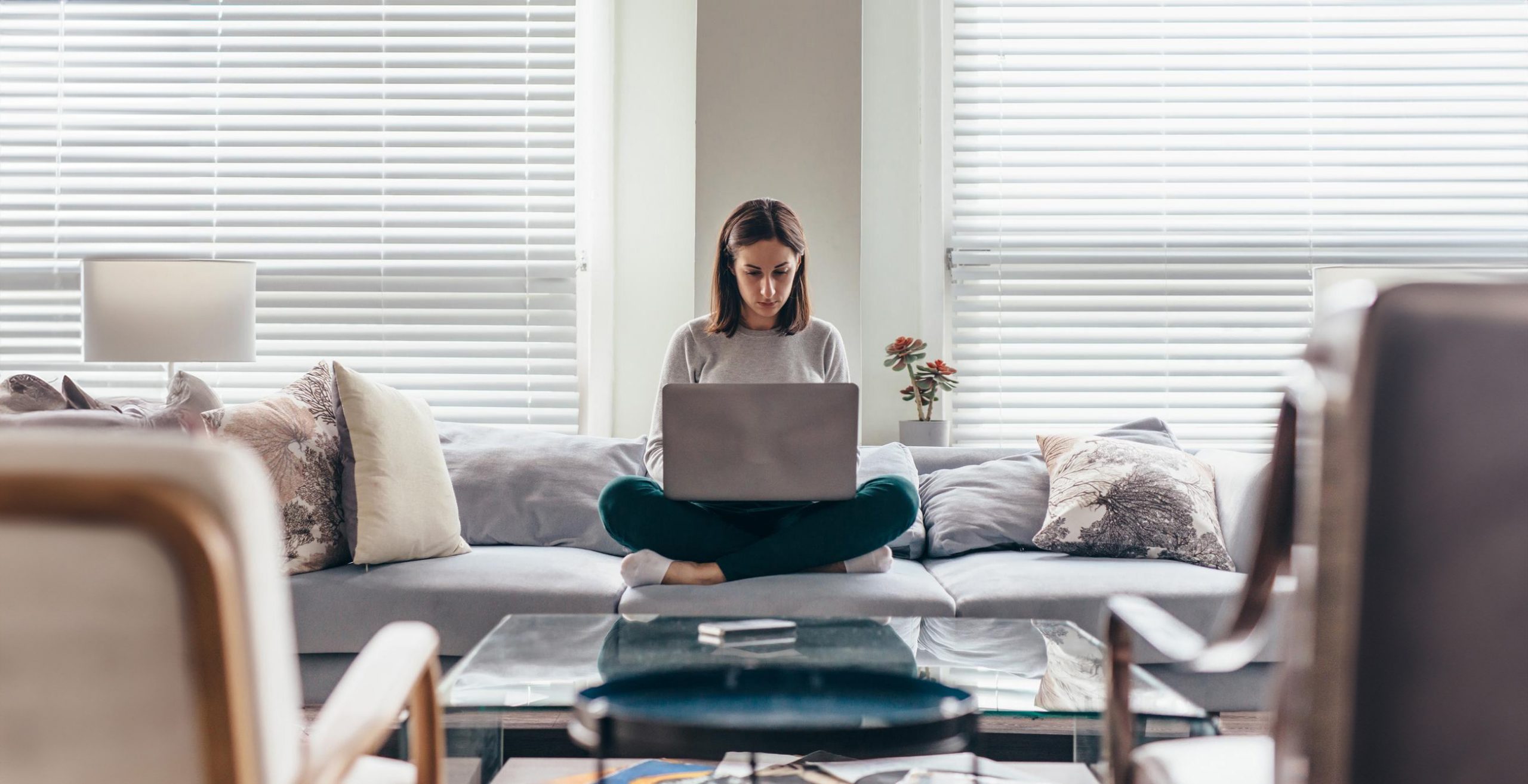 woman working from home